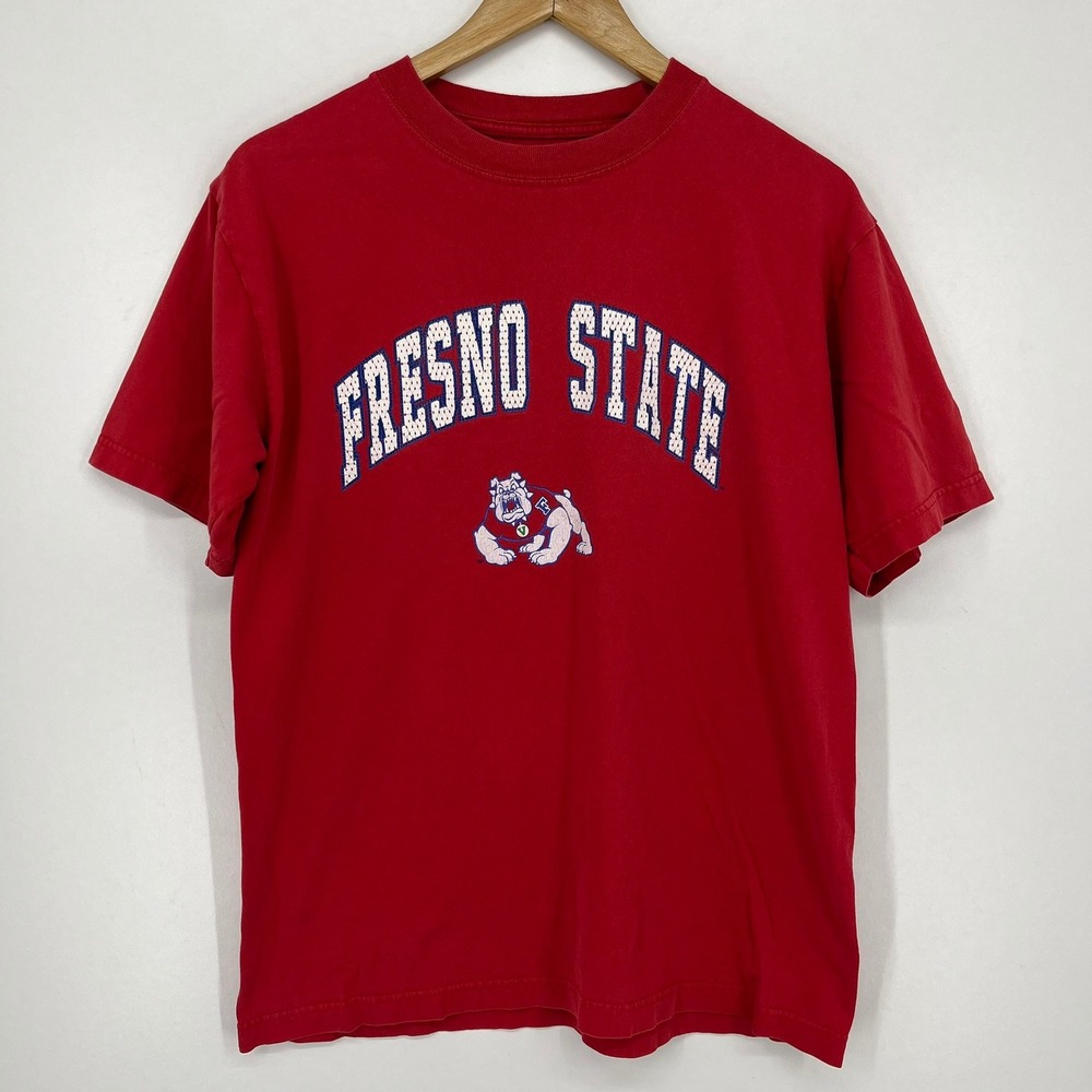 NCAA Fresno State Bulldogs Mens Red Short Sleeve Graphic T-Shirt Size Medium